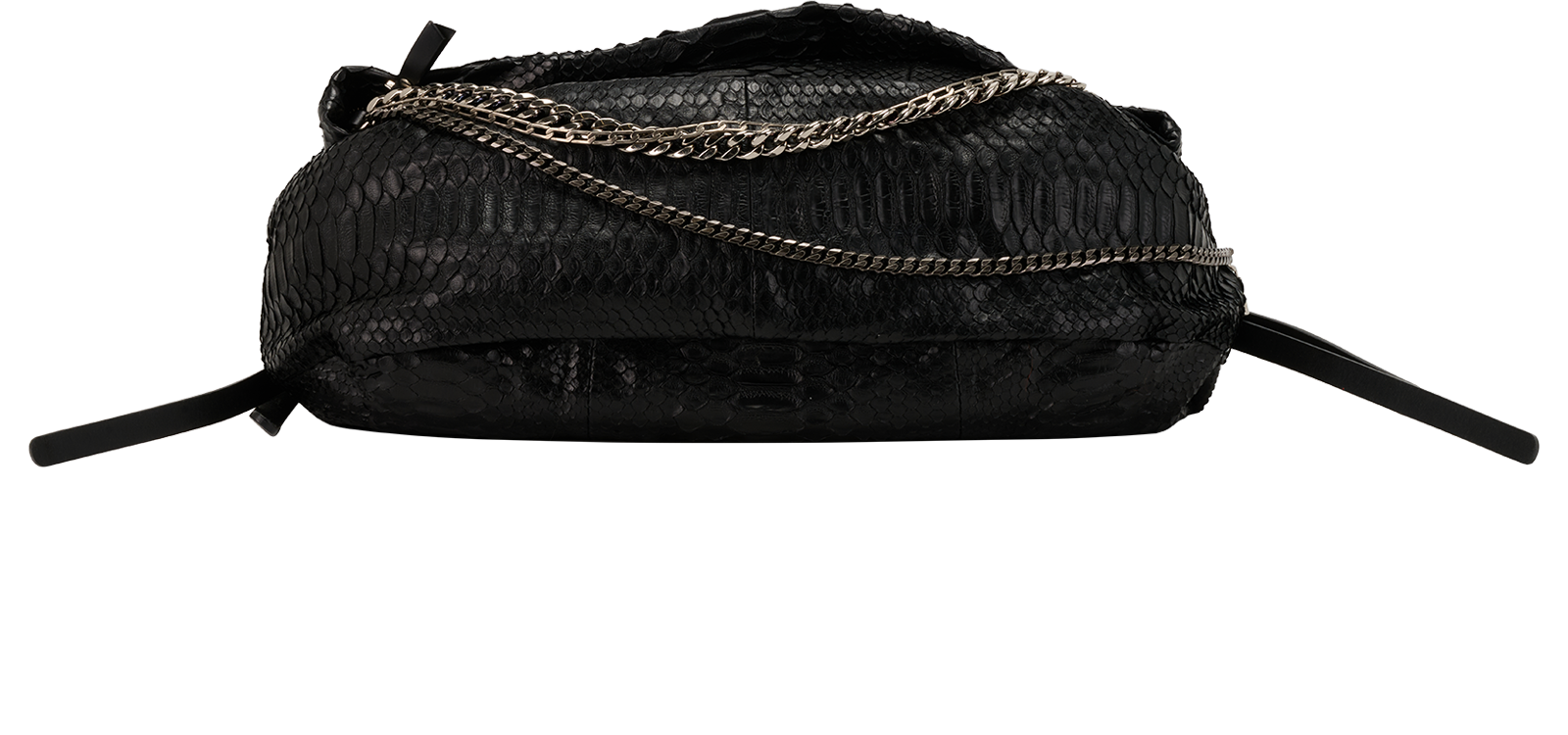 Oversized Satchel, &pound;250, Handbags, Black, Leather, Top view